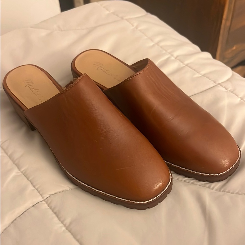 Madewell Brown Leather Mules